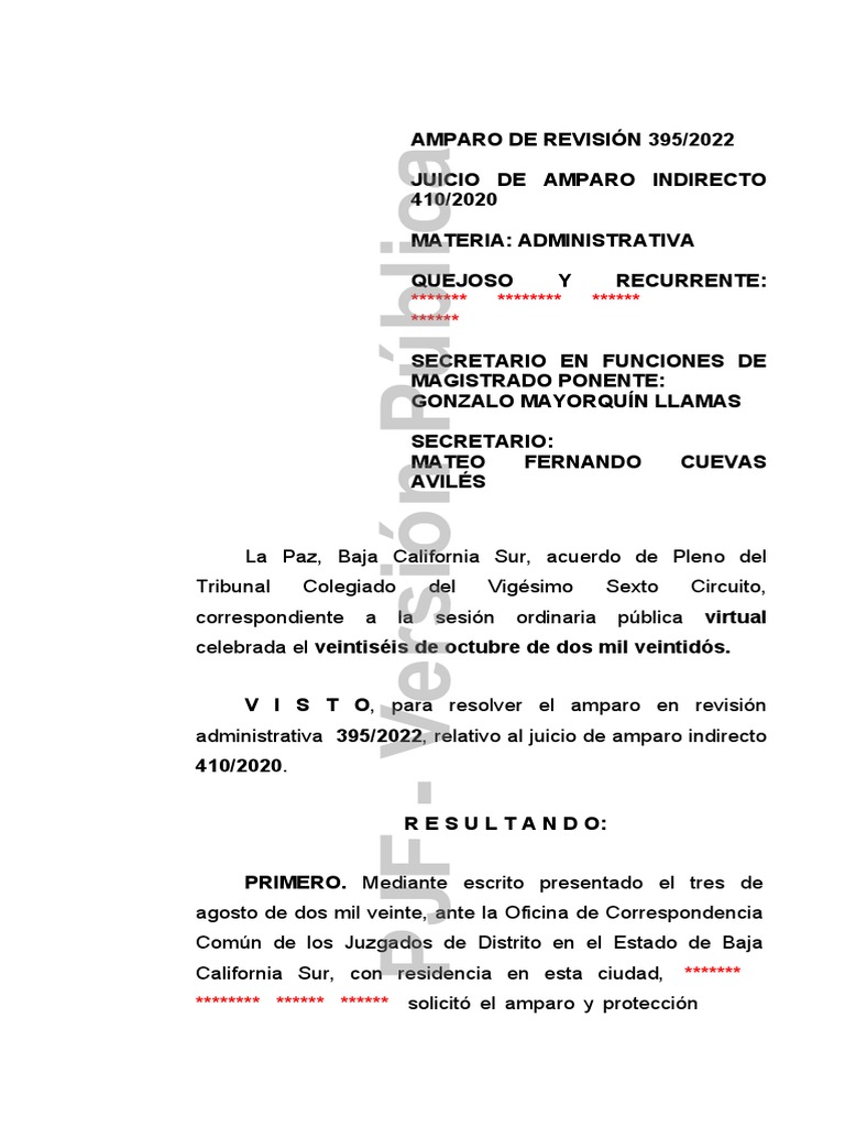 Amparo por Infracción de Tránsito | PDF | Caso de ley | Sentencia (ley), image size:768x1024