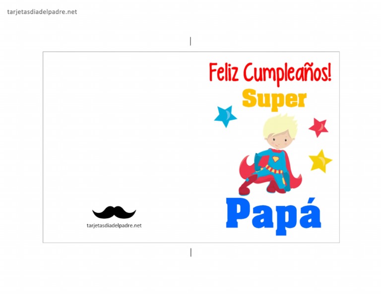 Tarjetas Cumpleanos Imprimibles para Papa 5 | PDF
