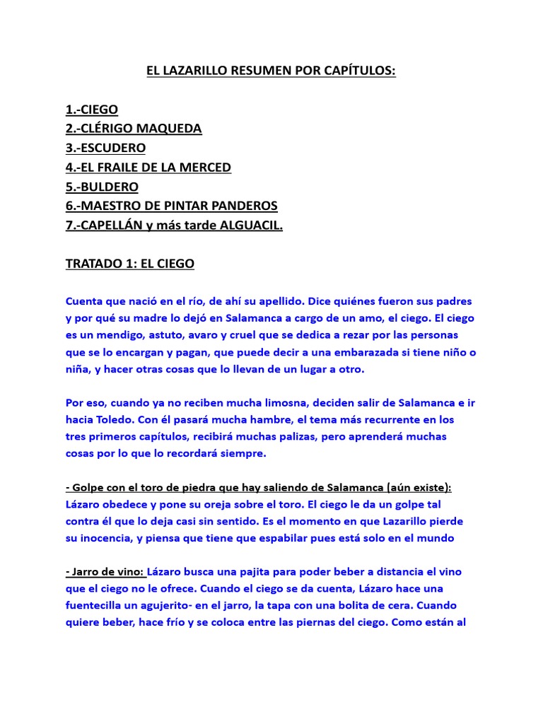 Personajes y tramas en Lazarillo de Tormes | PDF | Vino