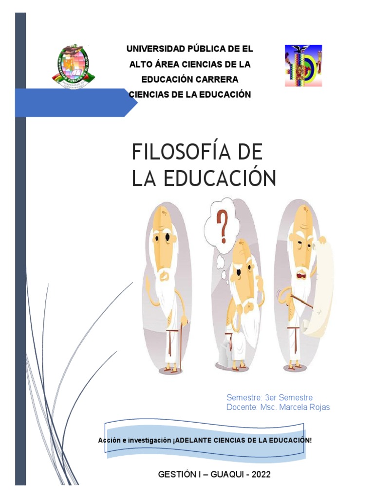 Filosofía de la Educación en Bolivia | PDF | Moralidad | Pensamiento