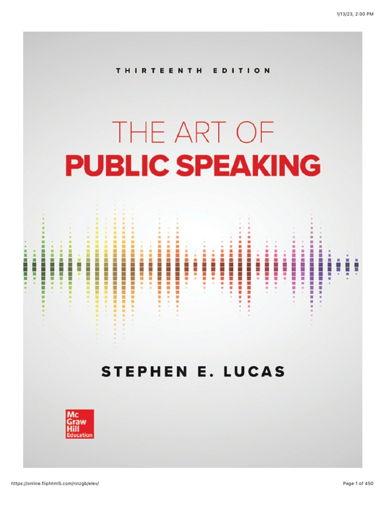 The Art of Public Speaking 13th Edition | PDF