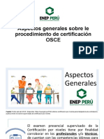 Aspectos generales sobre la certificación OSCE