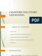 Creditors Voluntary Liquidation