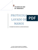 Protocolo de Lavado de Manos Ips Maria Del Mar