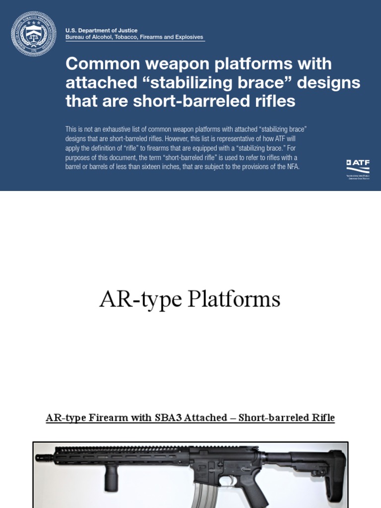 Brace Final Rule PDF Firearms Rifle