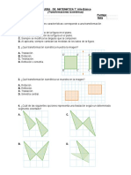 Prueba Transformaciones Isométricas 8°