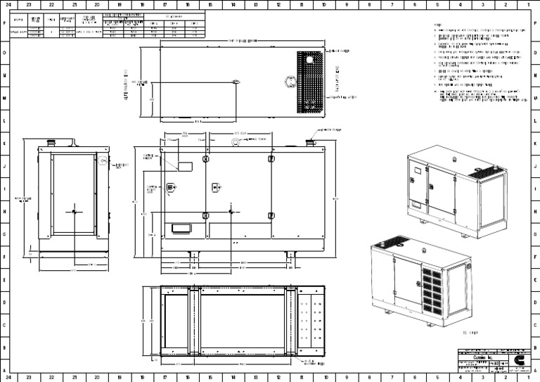 Cummins Genset Dimensions and Specs | PDF | Electrical Wiring ...