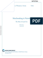 World Bank - Matchmaking in Nairobi - Role of Land Use