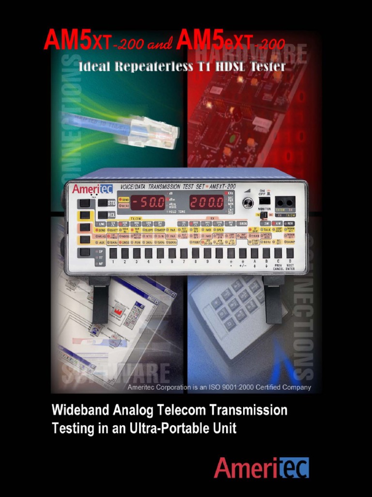 Ameritec AM5XT-200 Transmission Test Set | PDF | Bandwidth (Signal ...