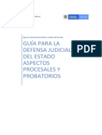 Guía para La Defensa Judicial Del Estado Aspectos Procesales Y Probatorios