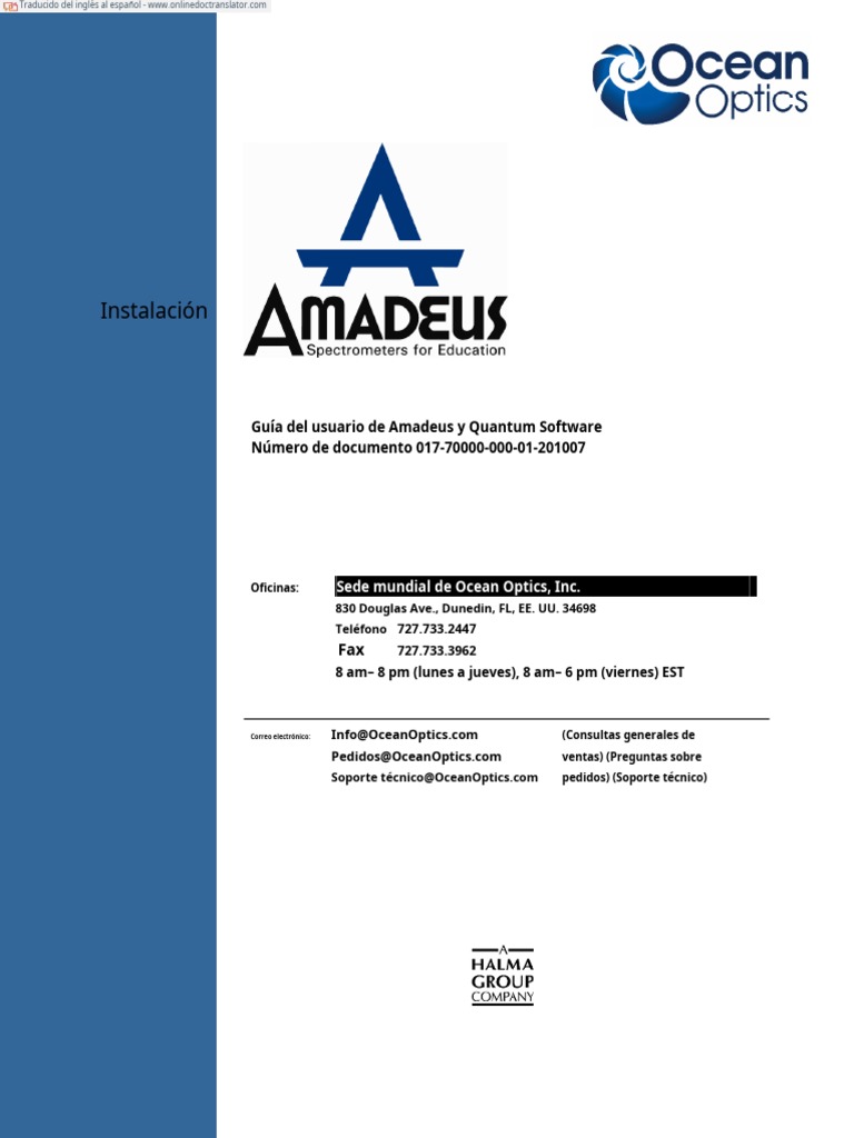 Amadeus Manual - En.es | Descargar gratis PDF | Espectro de emisión ...
