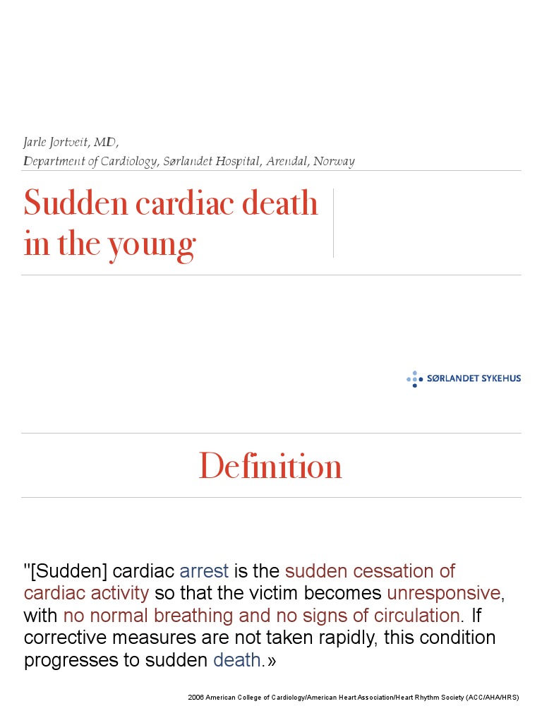 Sudden Cardiac Death in Young Adults | PDF | Cardiac Arrest | Heart