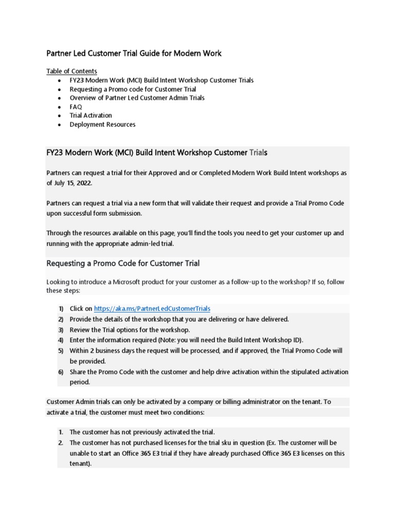 Partner led customer trial request guide pdf microsoft computer