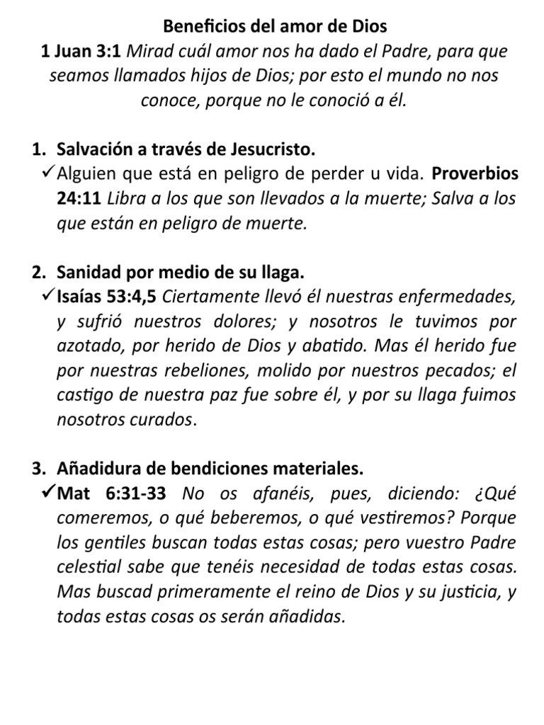 Beneficios del Amor de Dios | PDF
