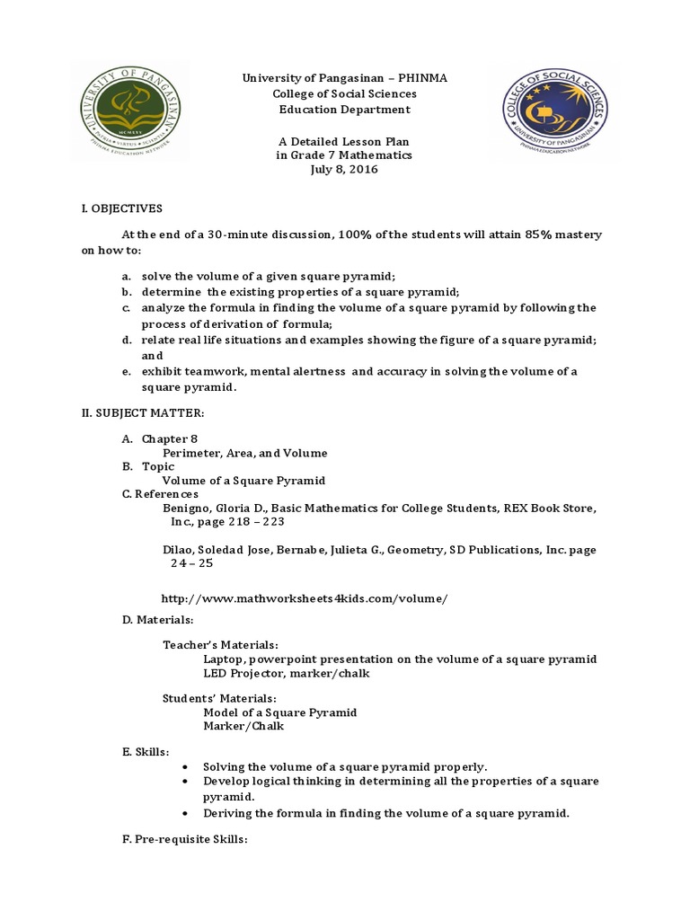 Detailed LP | PDF | Volume | Area