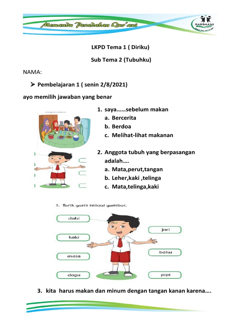 LKPD Tema 1 SB 2 | PDF