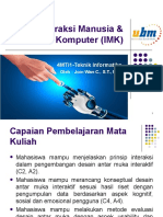 Interaksi Manusia & Komputer (IMK) : 4MTI1-Teknik Informatika