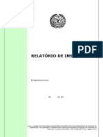 Modelo de Relatório de Inspeção em Fabricantes de Saneantes e insumos de Saneantes.