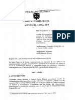 Sentencia C-253 de 2019 Consumo de Alcohol y Alucinógenos en Espacio Público