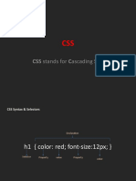 CSS Stands For Cascading Style Sheets