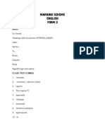 Form Three English Set 1 MS