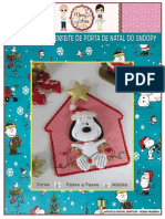 Snoopy Enfeites de Porta de Natal