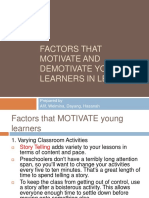 Factors That Motivate and Demotivate Young Learners in Learning