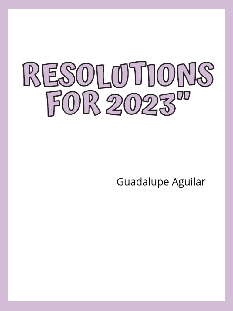 Resolution For 2023 PDF