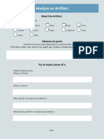 Artifact Worksheet RomanTheatreofOrange