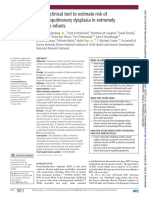 Online Clinical Tool To Estimate Risk of Bronchopulmonary Dysplasia in Extremely Preterm Infants