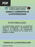 Ramas y Corrientes de La Epistemología