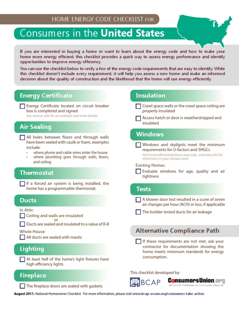 Consumer Checklist General - 0 | PDF