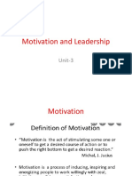 Motivation and Leadership Unit-3
