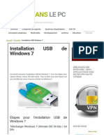 Installation USB de Windows 7 - Entrez Dans Le PC