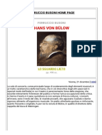 Ferruccio Busoni - Hans Von Bülow