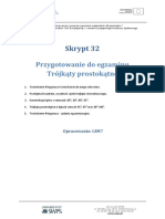 Skrypt 32 Przygotowanie Do Egzaminu - Trójkąty Prostokątne