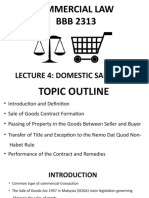 Domestic Sales Law Lecture