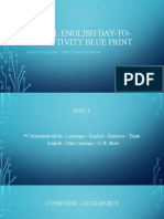 Verbal English Day-To-Day Activity Blue Print