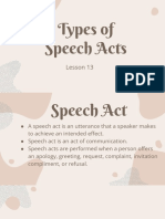 Lesson 13 Types of Speech Acts