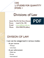Lecture 2 & 3 - Division of Law