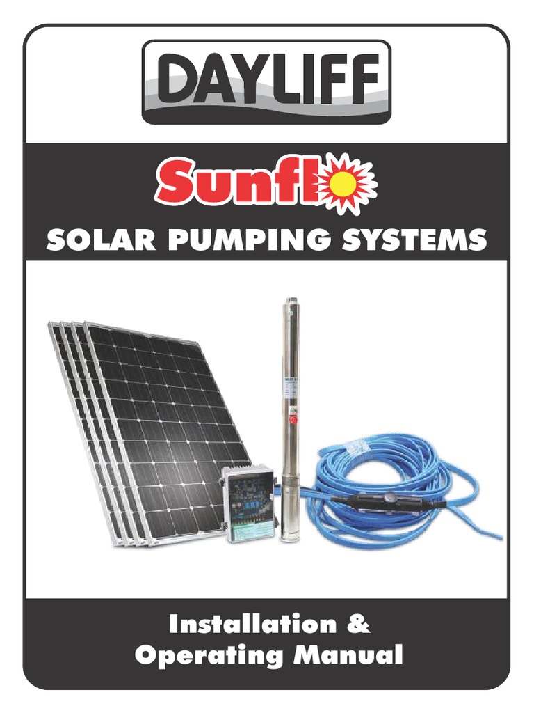 Dayliff Sunflo Solar Pumping Kits 841539817 PDF Pump Solar Panel