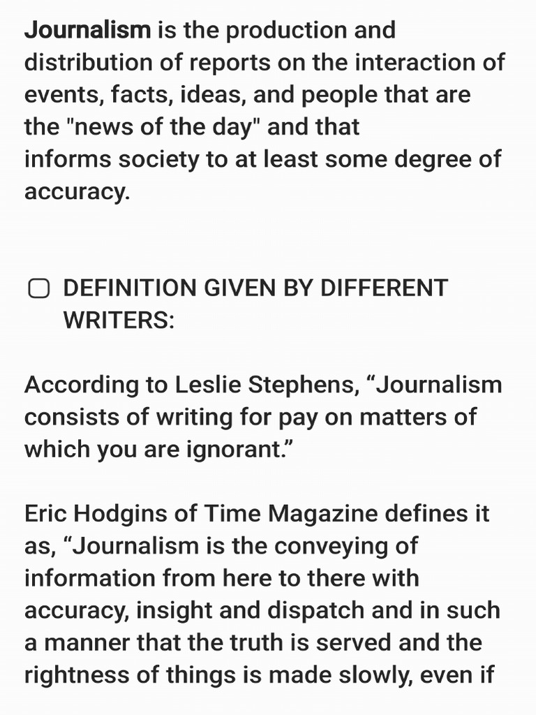 Intro To Journalism By Shweta Singh 230112 093240 Pdf