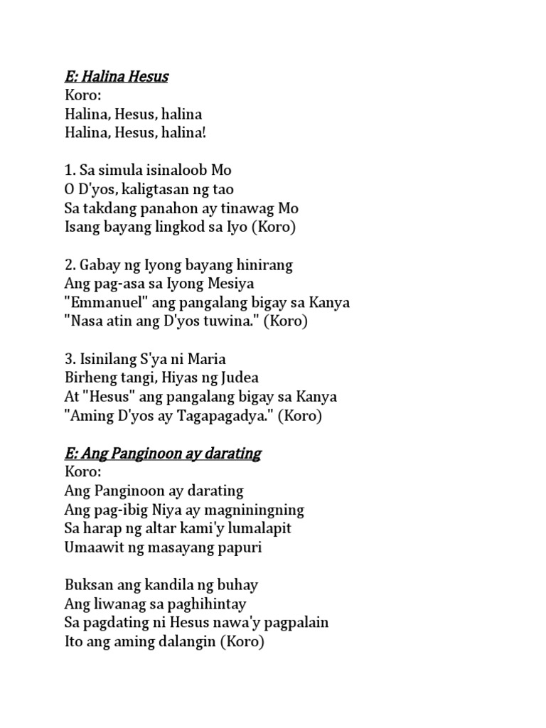 Advent Songs | PDF