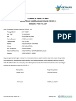 Formulir Pernyataan Registrasi Sasaran Vaksinasi Covid-19 Nomor: P-Ckvzlcz7