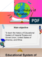 History of Education in Russia Soviet Union and USA