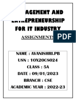 Management and Entrepreneurship For It Industry1