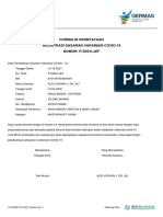 Formulir Pernyataan Registrasi Sasaran Vaksinasi Covid-19 Nomor: P-5D01Ljef
