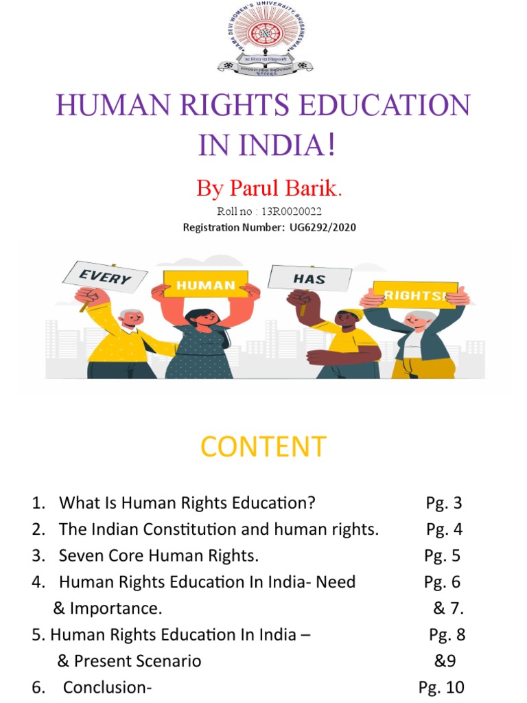 Human Rights Education in India Overview | PDF | Human Rights | Rights