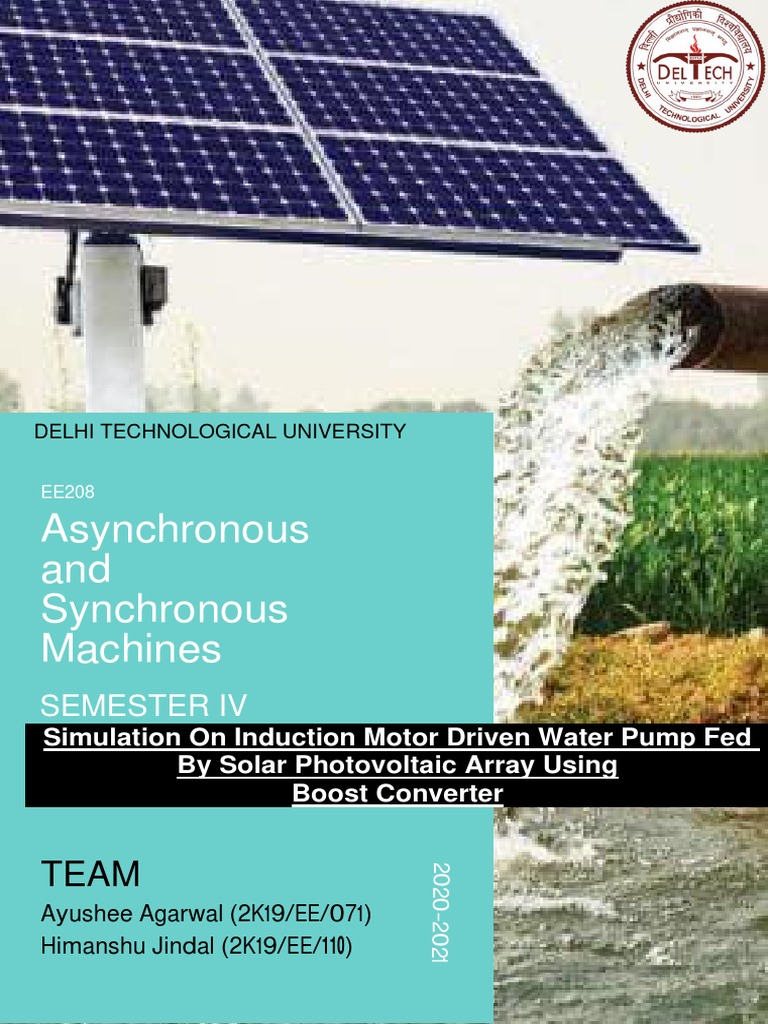 Solar-Powered Water Pump Simulation | PDF | Power Inverter | Electric Motor