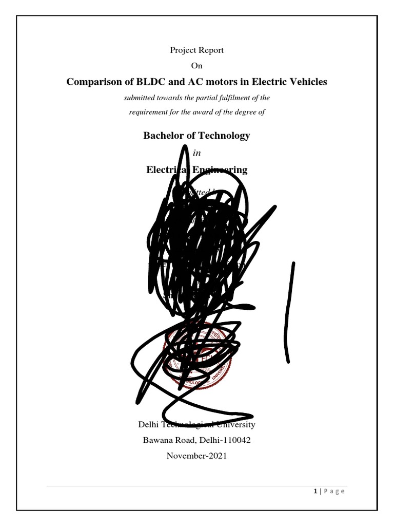Comparison of BLDC and AC Motors in Electric Vehicles PDF Electric